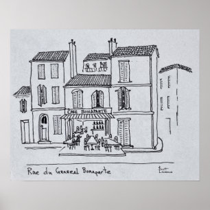 Cafe Bonaparte om Rue du General Bonaparte Poster