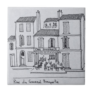 Cafe Bonaparte på Rue du General Bonaparte Kakelplatta
