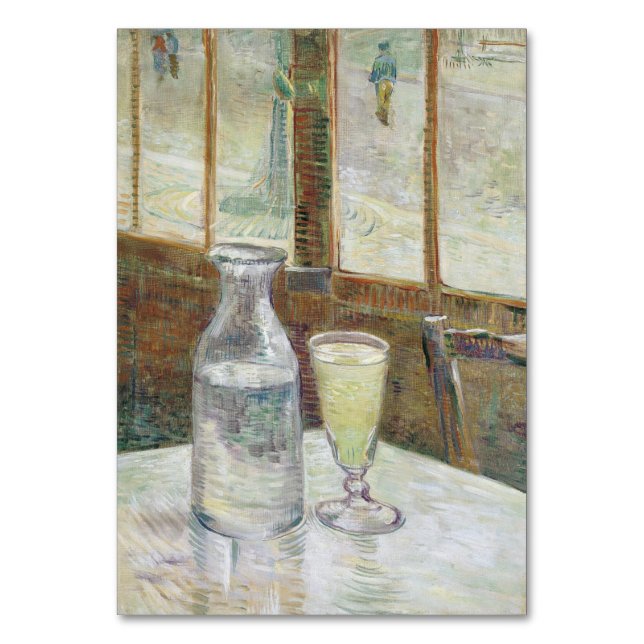 Cafe Bord med Absinthe av Vincent Van Gogh Bordsnummer (Framsidan)