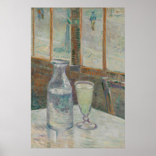 Cafe Bord med Absinthe Poster