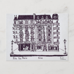 Cafe & Butiker på Rue de Paris Gammal Nice, Fran Vykort