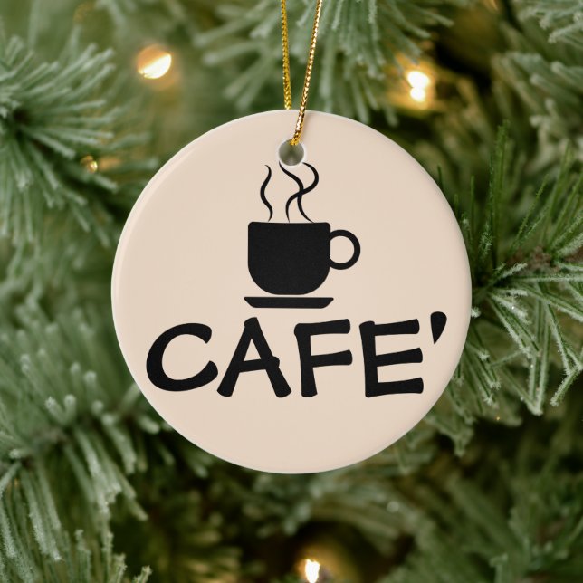 CAFE' COFFEE CERAMIC ORNATION JULGRANSPRYDNAD KERAMIK (Träd)