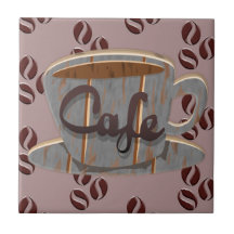 Cafe Coffee Kopp och Coffee Beans Beverage Coaster