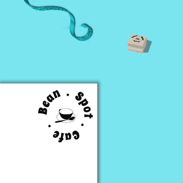 Cafe Coffee Kopp & Spoon Logotyp Stämpel (Skapare uppladdad)