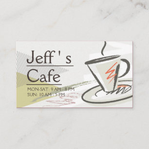 Cafe/coffee shop visitkort