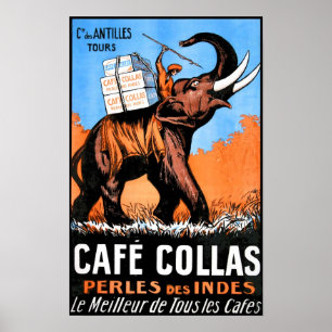 Cafe Collas Vintage affisch