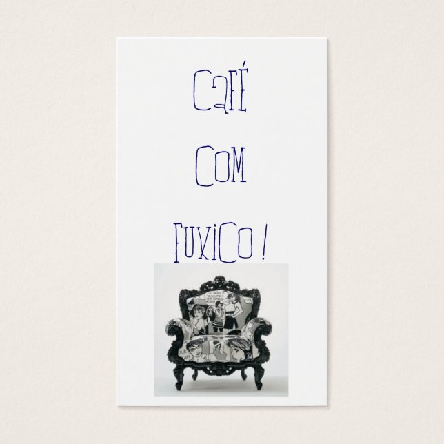 café com fuxico visitkort (Framsidan)