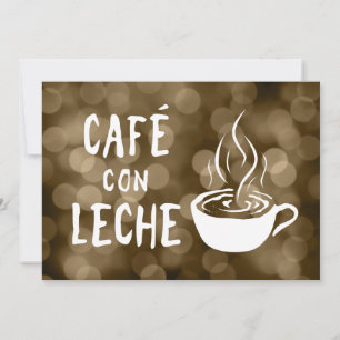 cafe con leche bokeh inbjudningar
