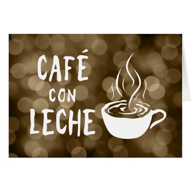 cafe con leche bokeh OBS kort (Framsidan Horizontal)