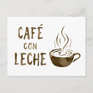 cafe con leche bokeh vykort