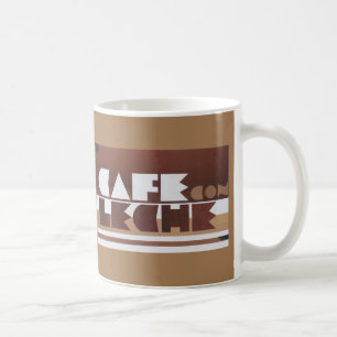 CAFE CON LECHE Coffee Mjölk Small Tan Coffee Mugg