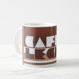 CAFE CON LECHE Coffee Mjölk Tan Rim Coffee Mugg