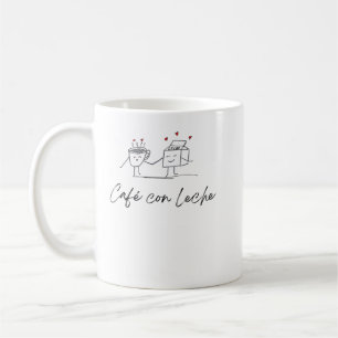 Cafe con leche-kaffe med Mjölk T-skirt Kaffemugg