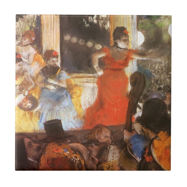 Cafe Concert på Les Ambassadeurs av Edgar Degas Kakelplatta (Framsidan)