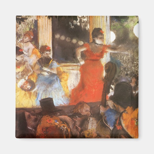 Cafe Concert på Les Ambassadeurs av Edgar Degas Magnet (Framsidan)
