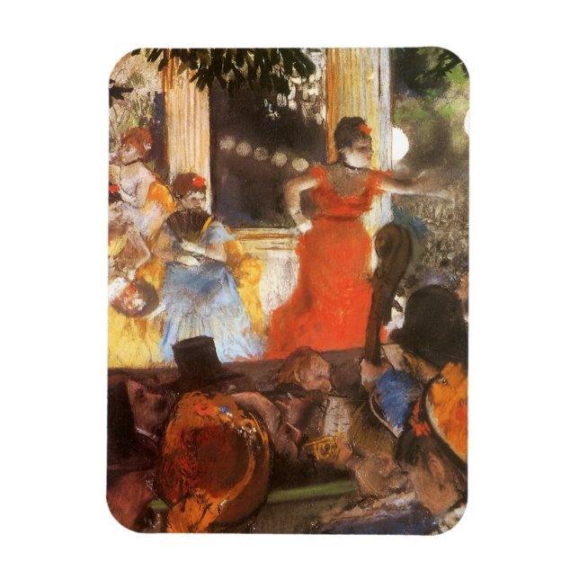 Cafe Concert på Les Ambassadeurs av Edgar Degas Magnet (Vertikal)