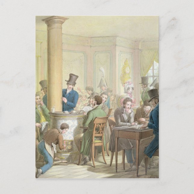 Cafe de Commerce från Tableau de Paris Vykort (Framsida)