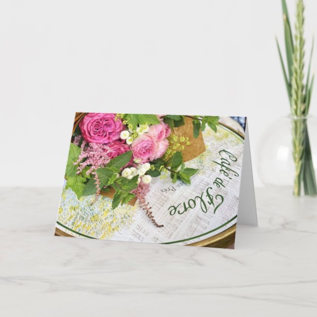 Cafe de Flore i Paris välkomstkort Kort (Framsida)