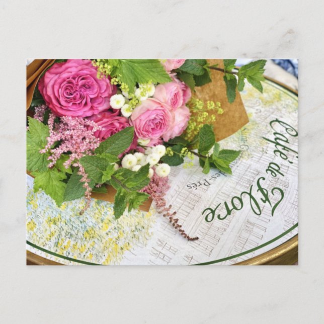 Cafe de Flore i Paris vykort (Framsida)