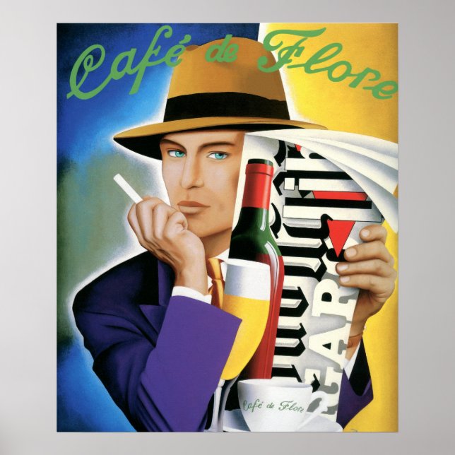 CAFÉ DE FLORE POSTER (Framsidan)