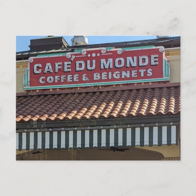 Cafe Du Monde Beignet vykort (Framsida)