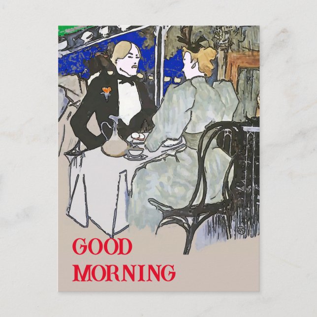 Cafe Du Monde Vintage Style Postcard Vykort (Framsida)