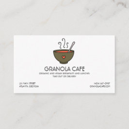 Cafe- eller restaurangsoppabunkevisitkort visitkort