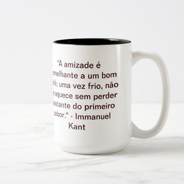 Café Filosófico - Kant e a amizade Två-Tonad Mugg (Höger)
