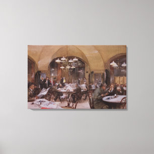 Cafe Griensteidl, Wien, 1890 Canvastryck