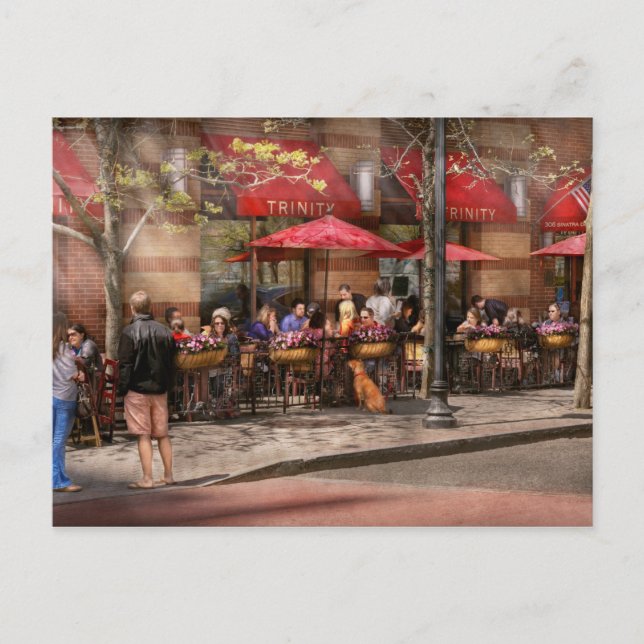 Cafe - Hoboken, NJ - Cafe Trinity Vykort (Framsida)