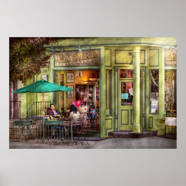 Cafe - Hoboken, NJ - Empire Coffee & Tea Poster (Framsidan)