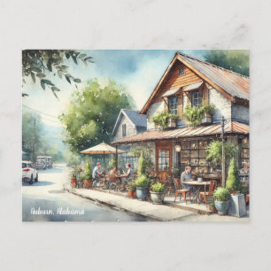 Cafe i Auburn Alabama Vykort