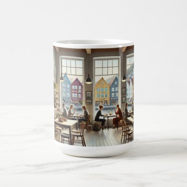 Cafe i Bergen Norge Kaffemugg (Center)