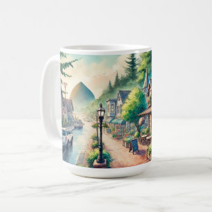 Cafe i Cannon Beach Oregon Travel i centrala delen Kaffemugg
