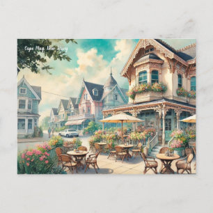 Cafe i Cape May New jersey Vykort
