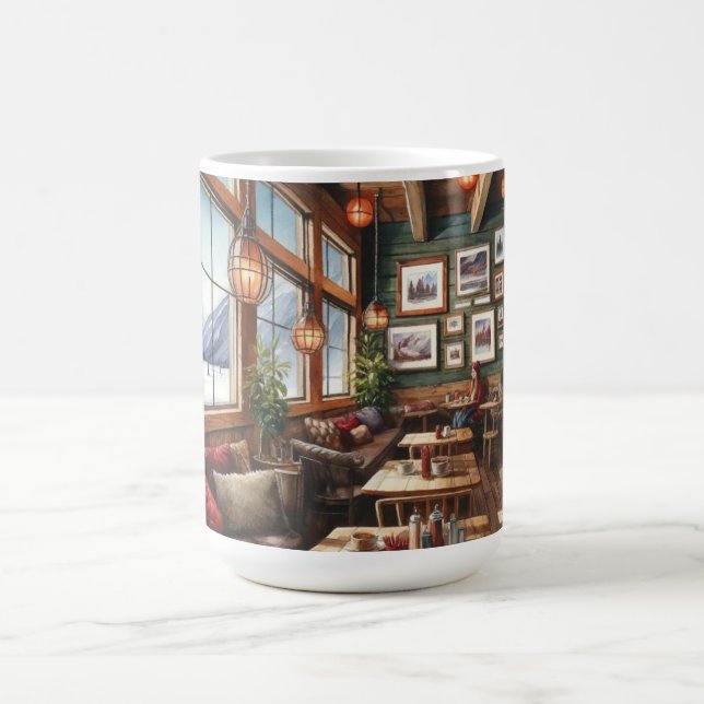 Cafe i Juneau Alaska Kaffemugg (Center)