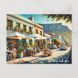 Cafe i Kapstaden South Afrika Vykort