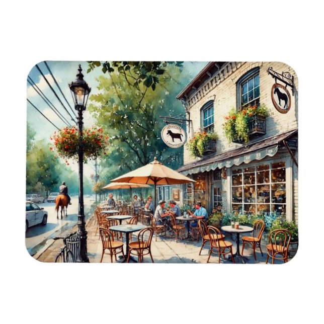 Cafe i Lexington Kentucky Magnet (Horisontell)