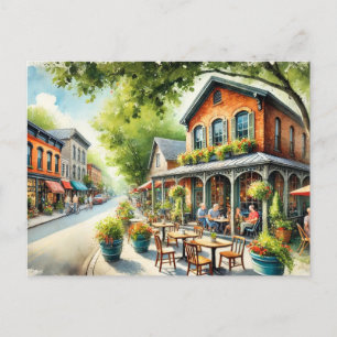 Cafe i Nashville Indiana Vykort