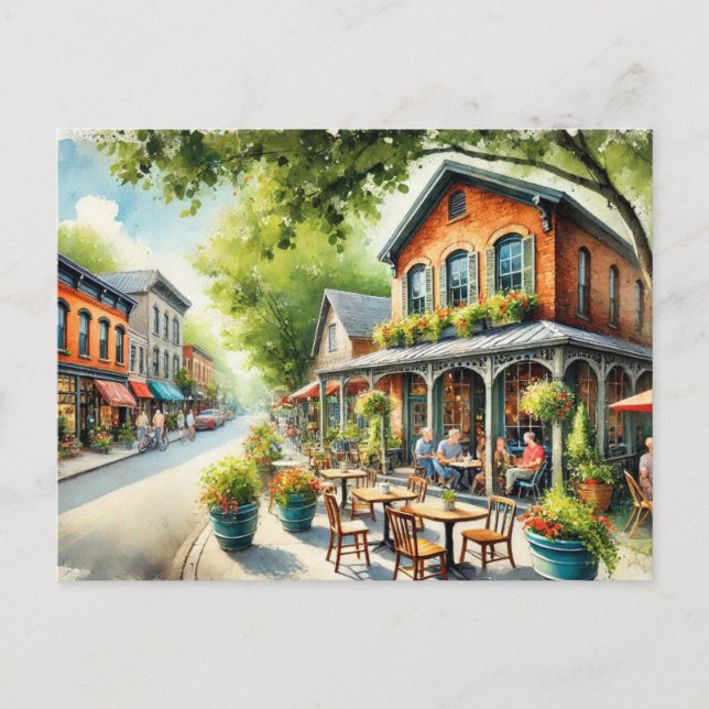 Cafe i Nashville Indiana Vykort (Framsida)