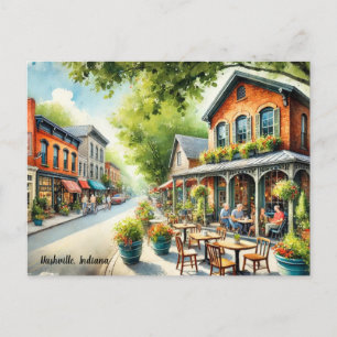 Cafe i Nashville Indiana Vykort
