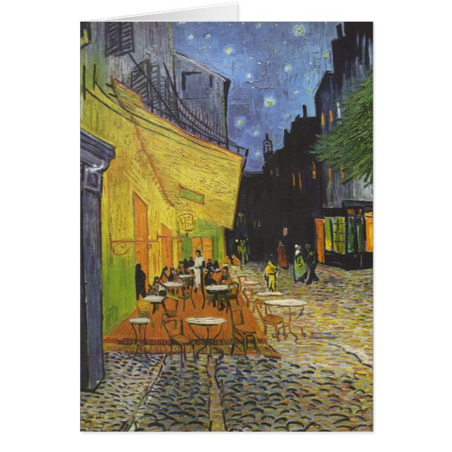 Cafe i natt av Vincent Van Gogh Hälsningskort (Framsidan)