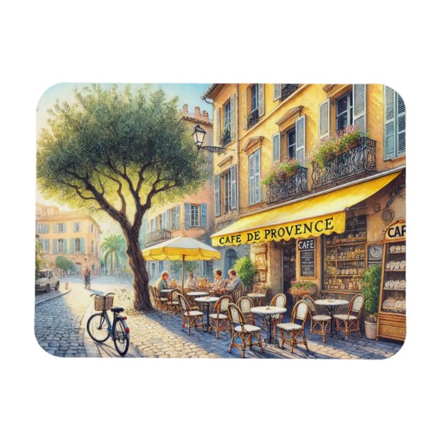 Cafe i Nice Frankrike Mugg Magnet (Horisontell)