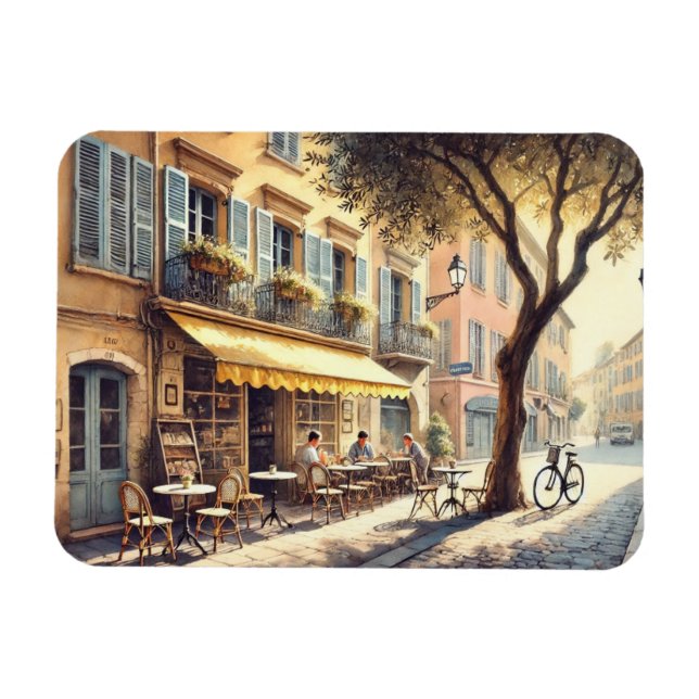 Cafe i Nice Frankrike Mugg Magnet (Horisontell)