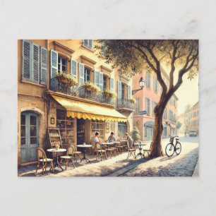 Cafe i Nice Frankrike Mugg Vykort