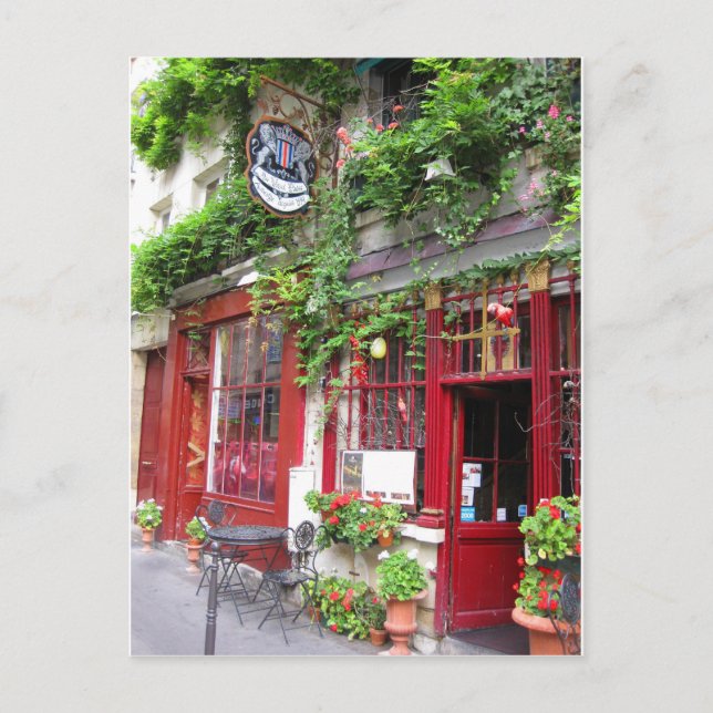 Cafe i Paris Vykort (Framsida)