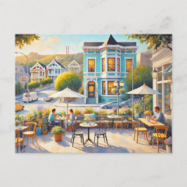 Cafe i San Francisco Golden Grind Bridge Vykort