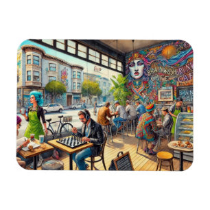 Cafe i San Francisco Uppdrag Mugg Magnet