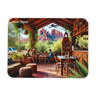 Cafe i Sedona Arizona Magnet