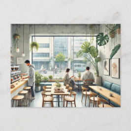 Cafe i Taipei Vykort